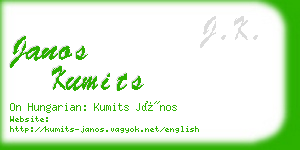 janos kumits business card